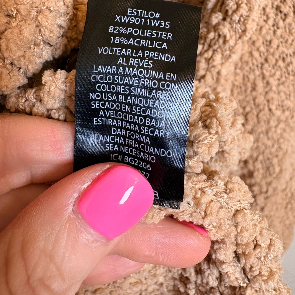 Social Standard by Sanctuary Camel Brown Textured Cardigan Preppy Medium - Picture 5 of 8